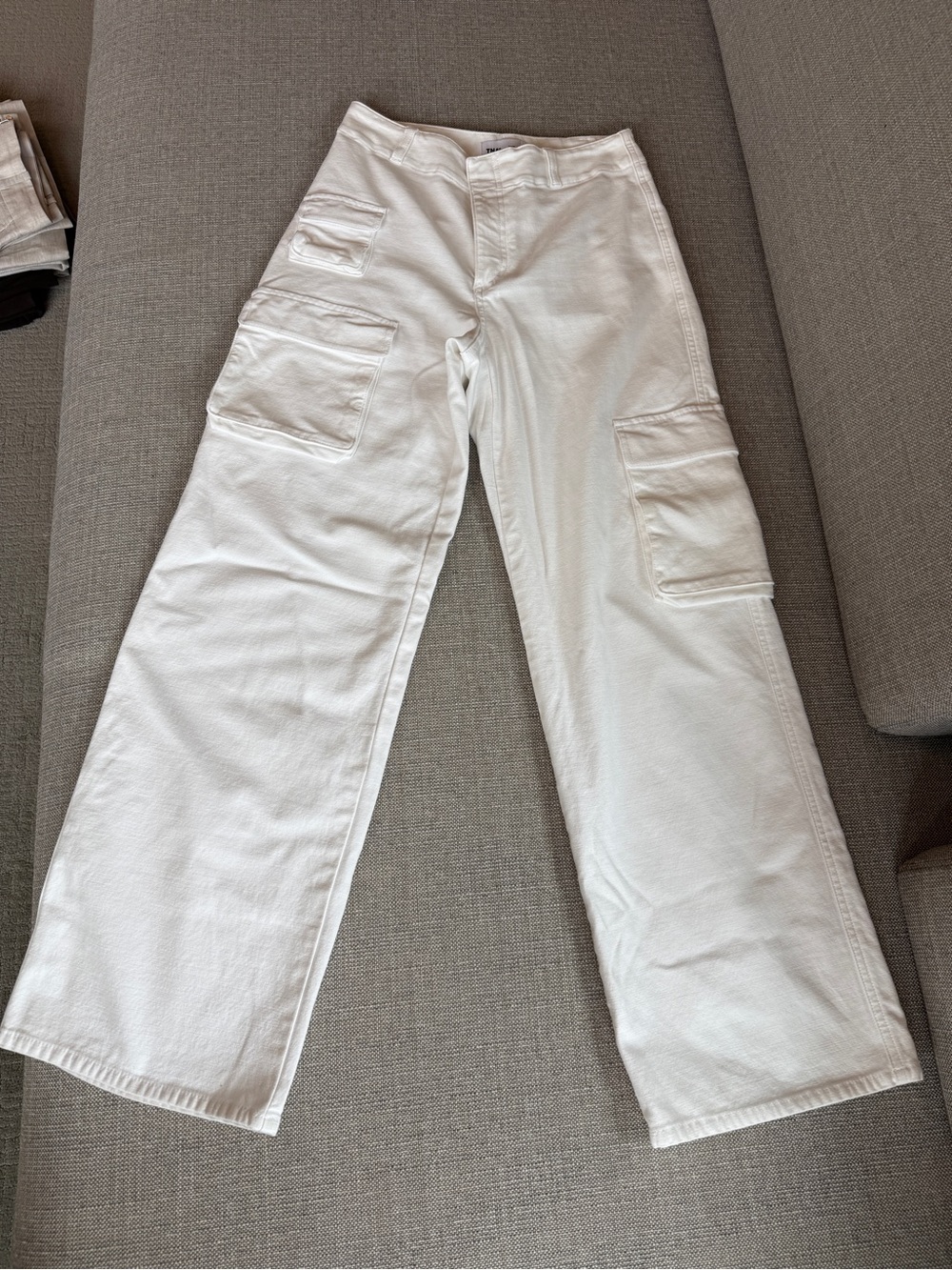 Aritzia Wide-Leg Cargo Pants in White